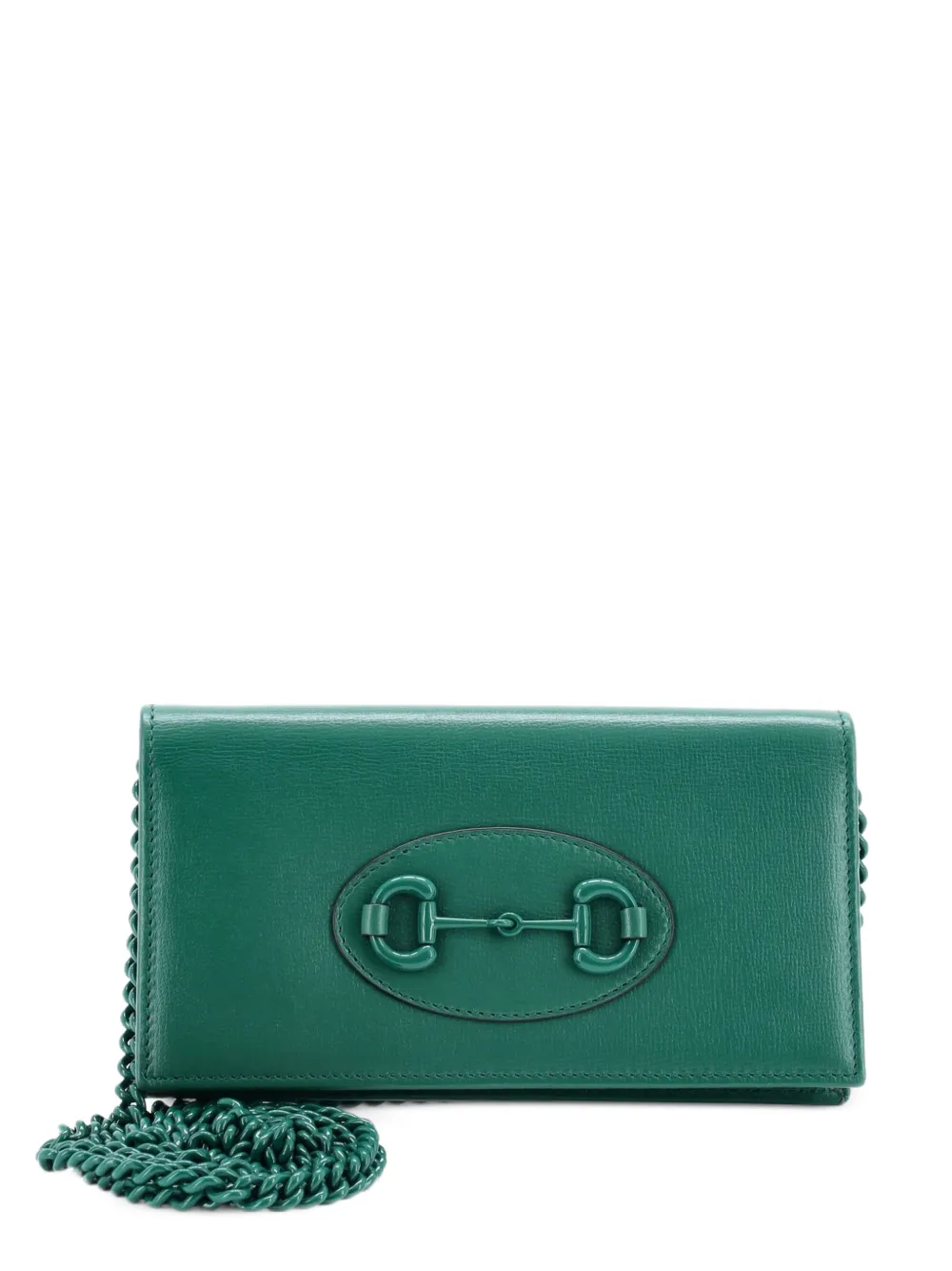Gucci Pre-Owned Horsebit 1955 Chain Wallet Leather crossbody bag - Verde