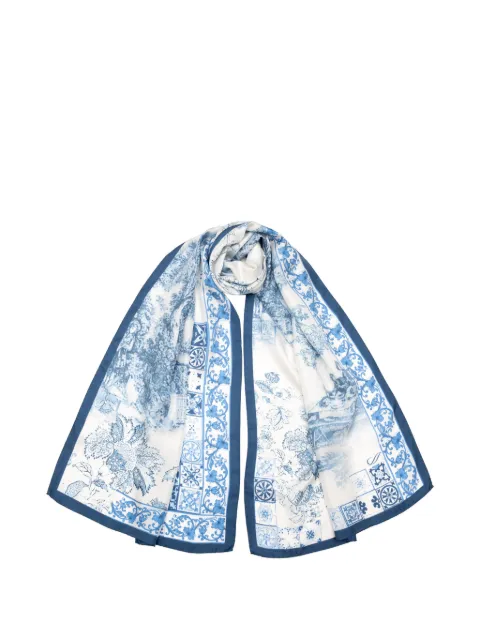 Elizabetta Toile de Jouy silk scarf