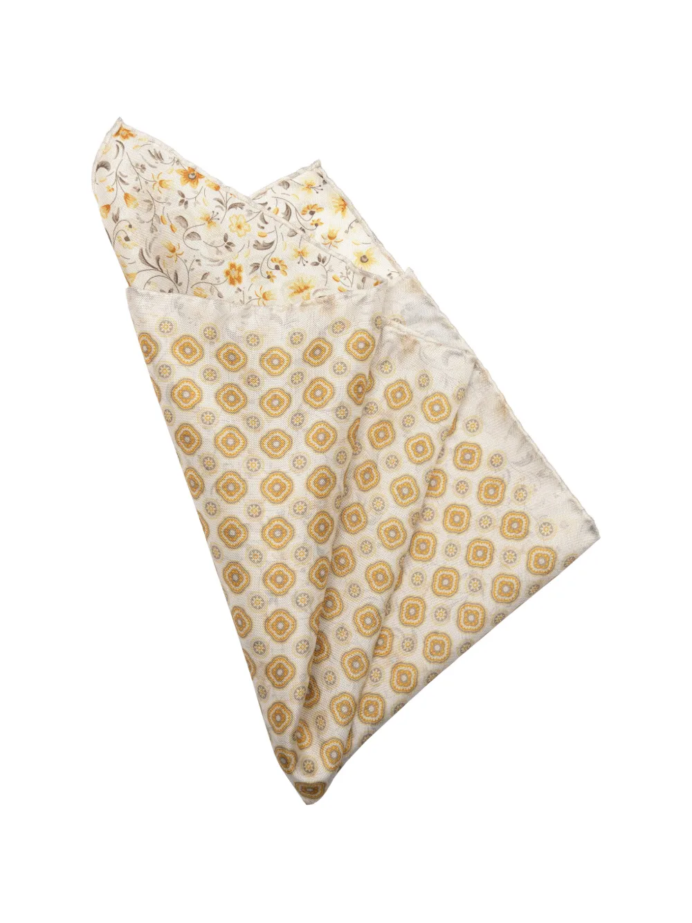 Elizabetta Italo pochet met bloemenprint Geel