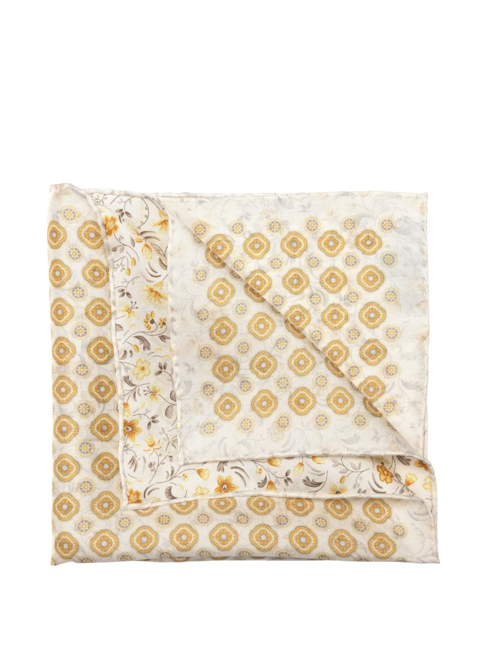 Elizabetta Italo pochet met bloemenprint Geel