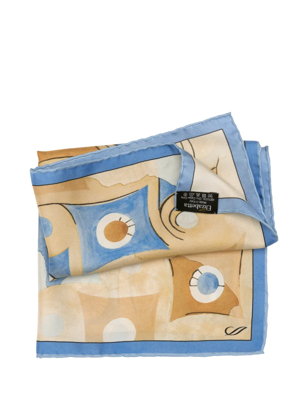 Elizabetta Prato pochet met abstracte print Blauw