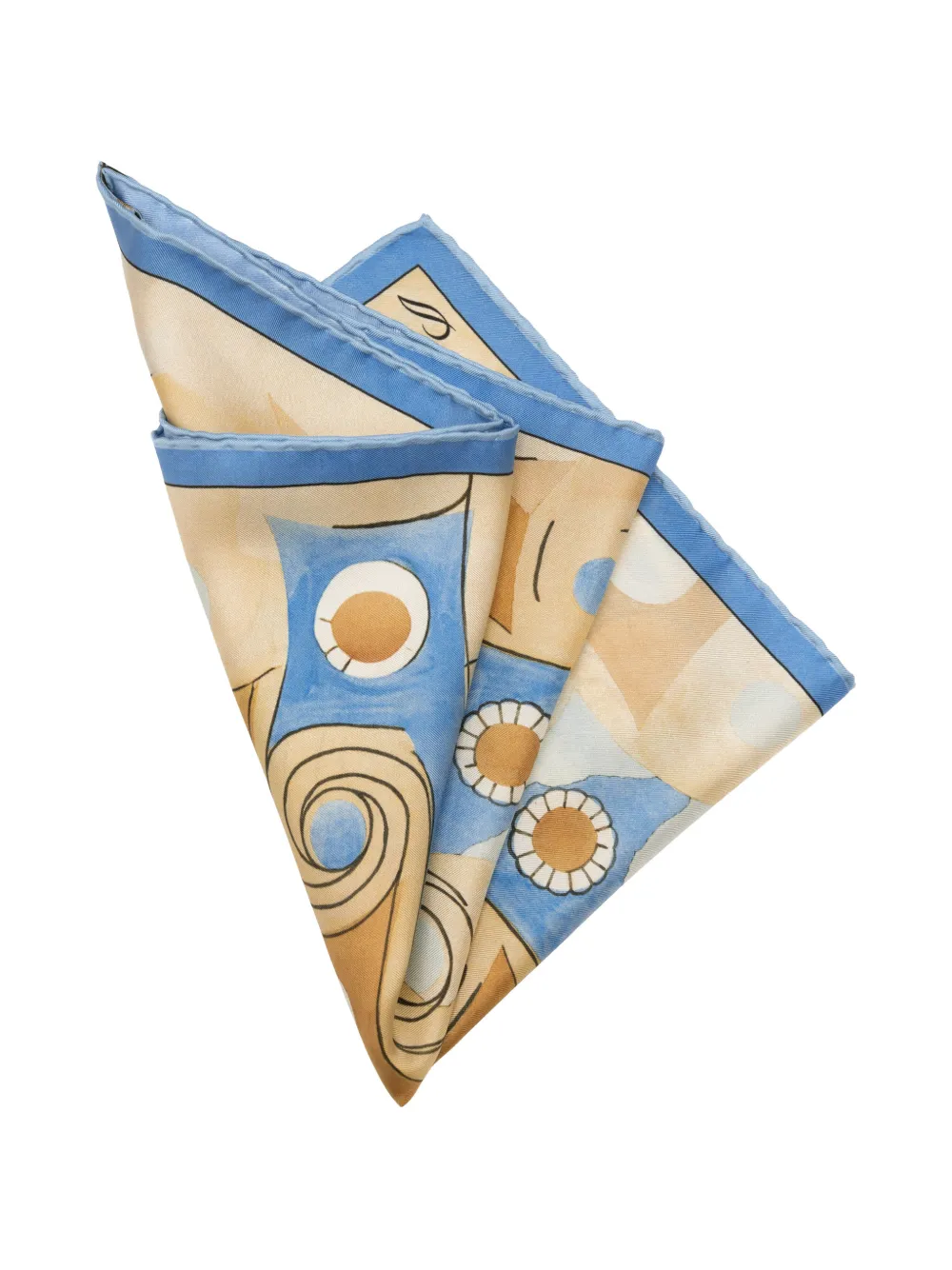 Elizabetta Prato pochet met abstracte print Blauw