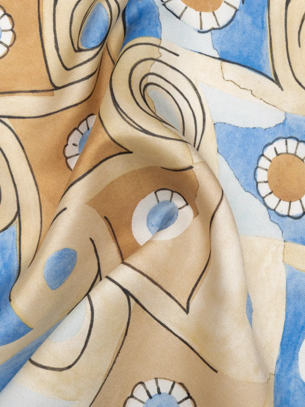Elizabetta Prato pochet met abstracte print Blauw