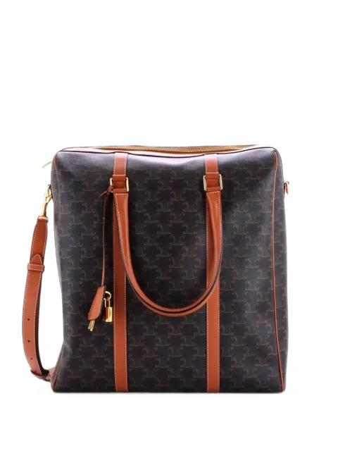 Celine Pre-Owned Boston Bag Triomphe Coated Canvas Vertical handbag