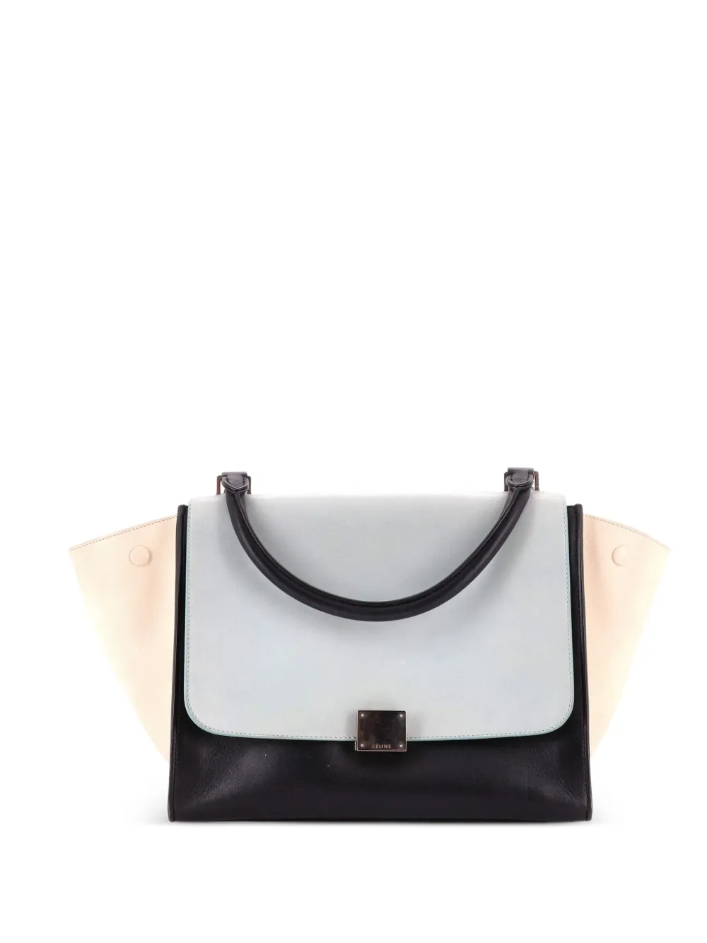 Celine Pre-Owned Tricolor Trapeze Bag Leather Medium satchel - Schwarz
