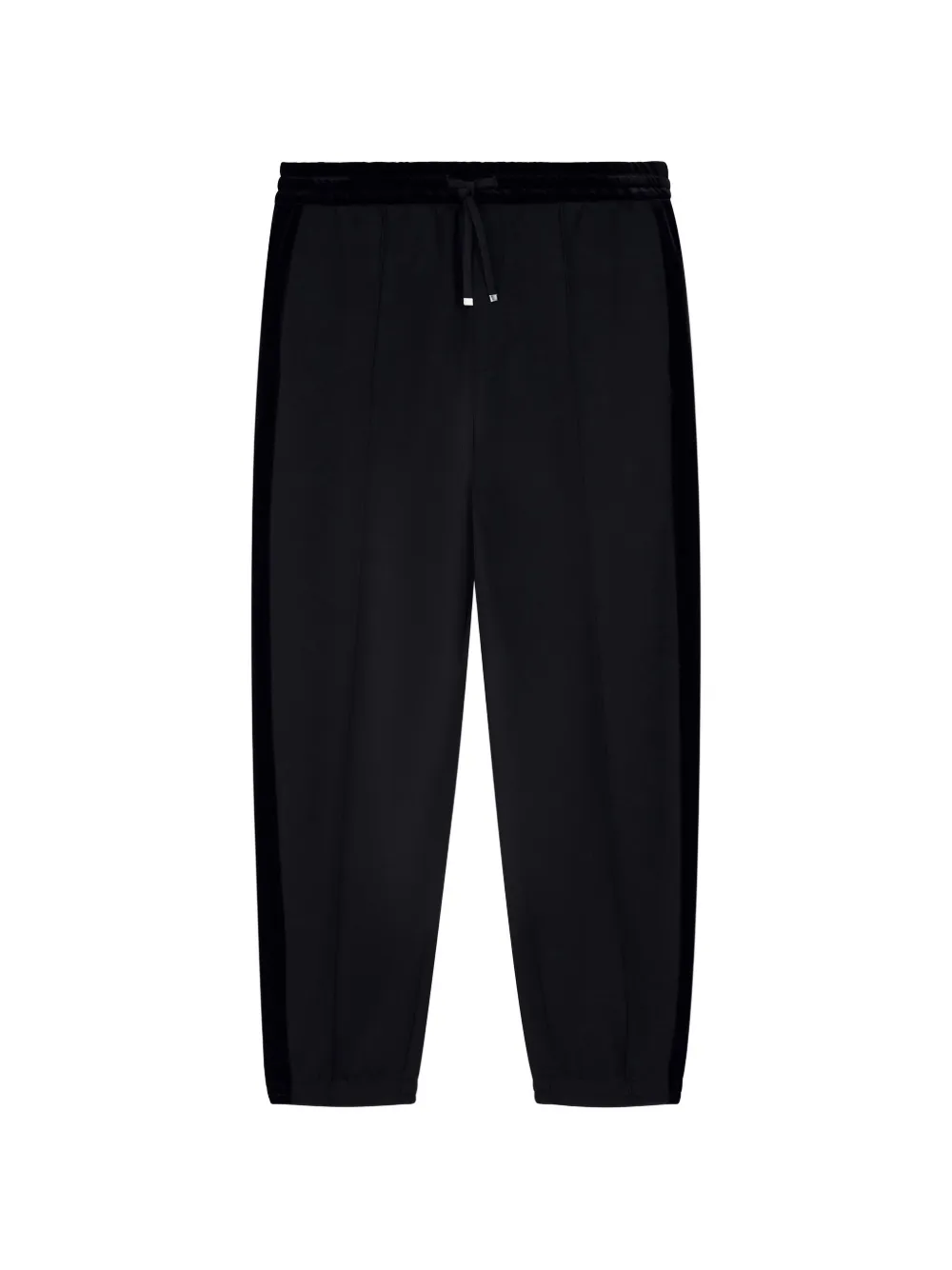 Armani Exchange velvet-trim drawstring track pants