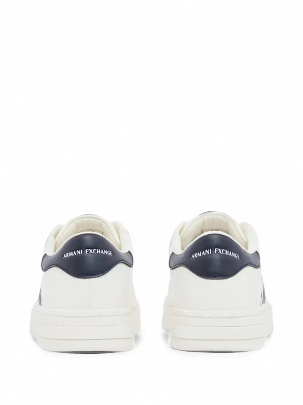 Armani Exchange logo-print striped sneakers Wit
