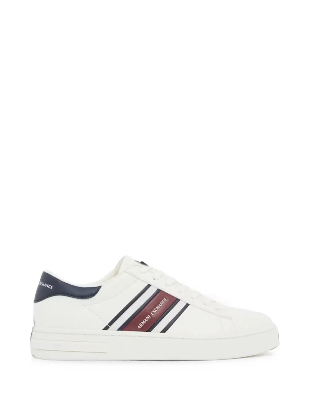 Armani Exchange logo-print striped sneakers