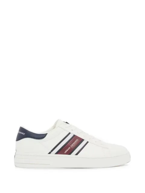 Armani Exchange logo-print striped sneakers