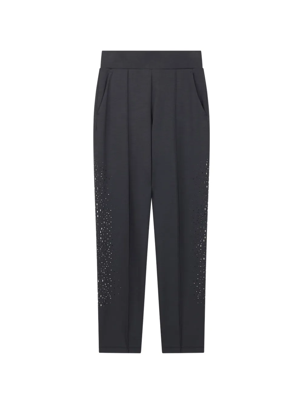 Ea7 Emporio Armani rhinestone-embellished pleated trousers - Grigio