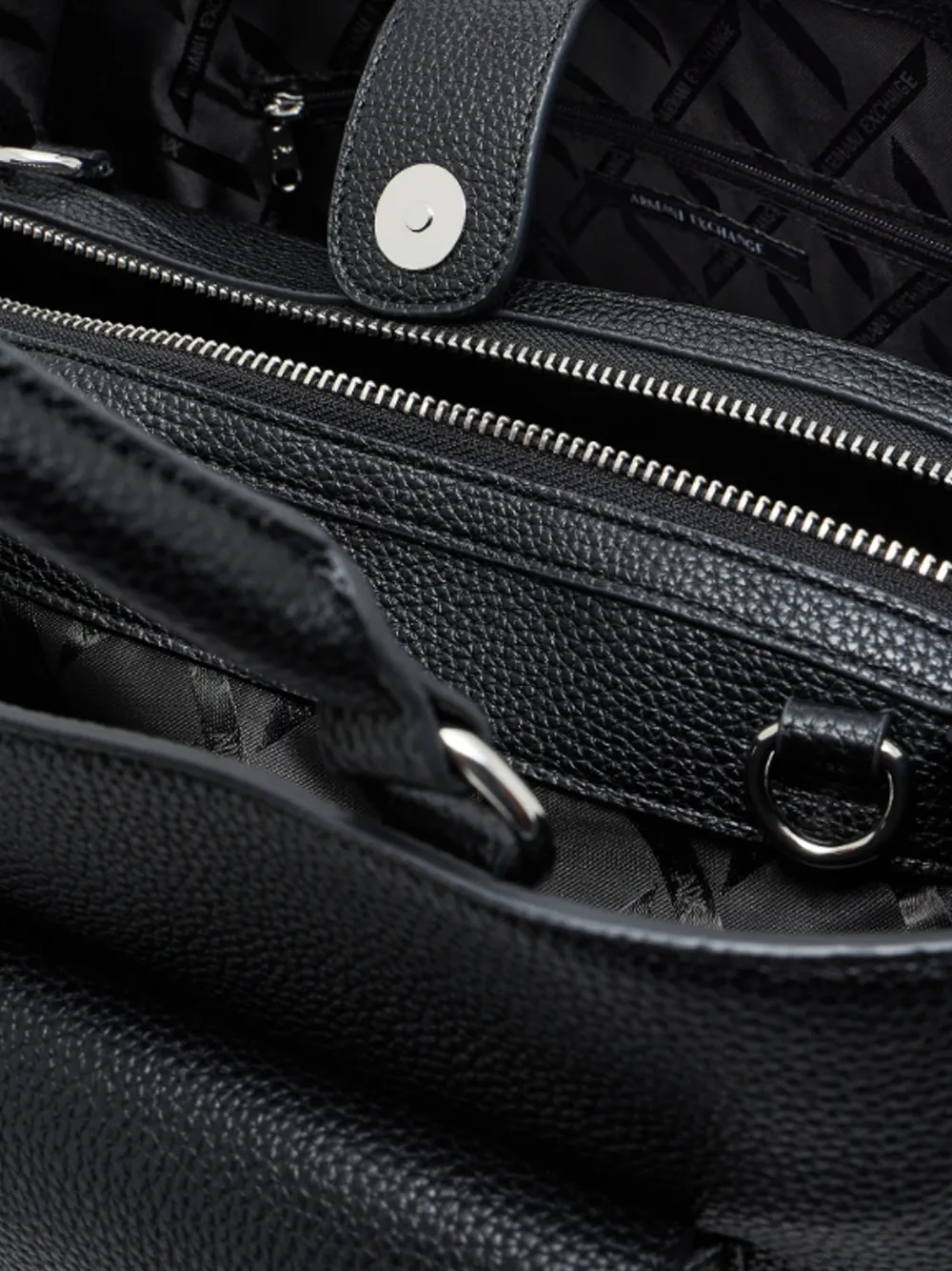 Armani Exchange Shopper met logoplakkaat Zwart