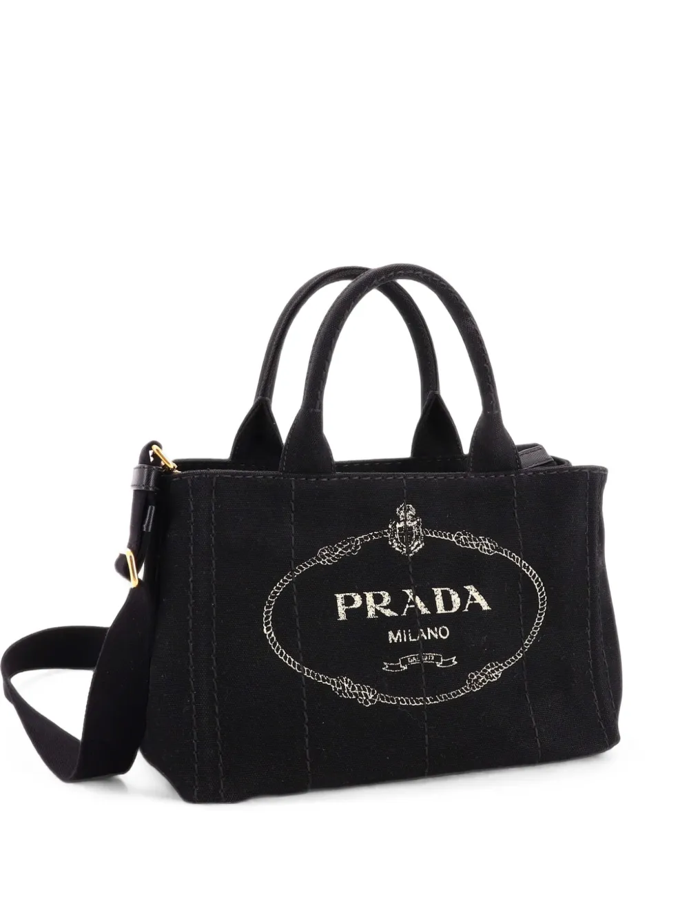 Prada Pre-Owned Canapa Convertible Canvas Mini tote bag - Nero