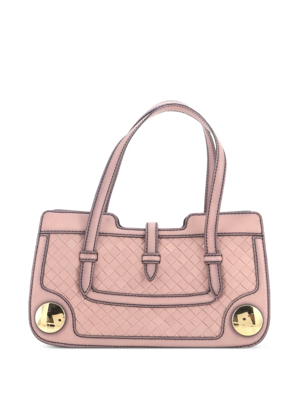 Bottega Veneta Pre-Owned Accordion Tote Studded Intrecciato Nappa Medium shoulder bag - Rosa