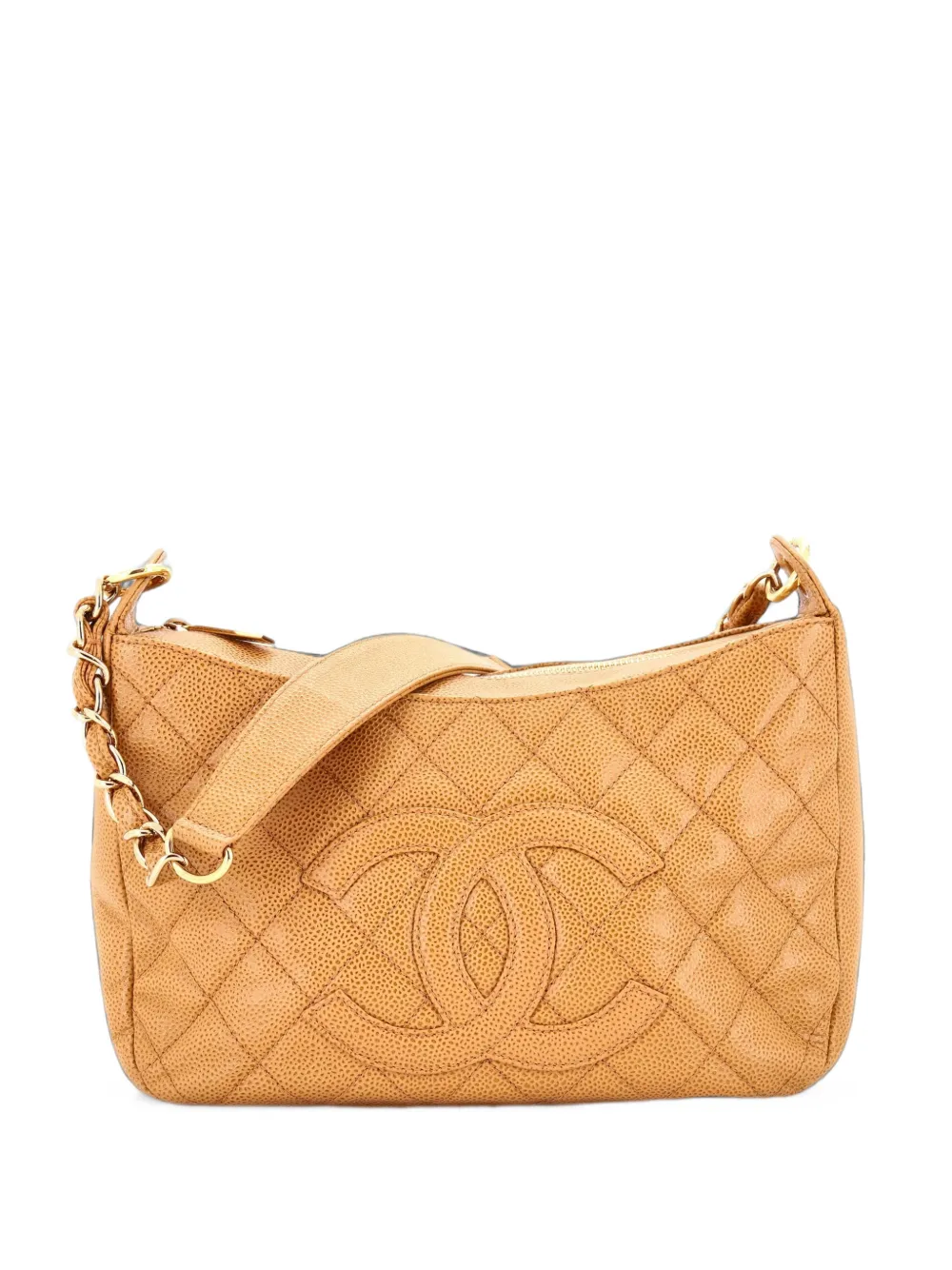 CHANEL Pre-Owned Timeless CC Chain Shoulder Bag Quilted Caviar Medium hobo bag - Toni neutri