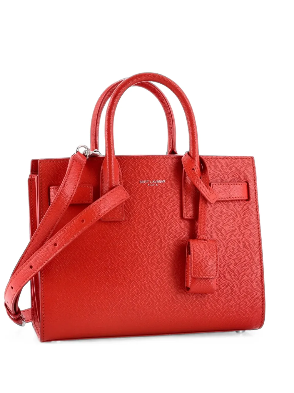 Saint Laurent Pre-Owned mini sac à main Sac de Jour en cuir NM - Orange Saint Laurent Pre-Owned mini sac à main Sac de Jour en cuir NM - Orange