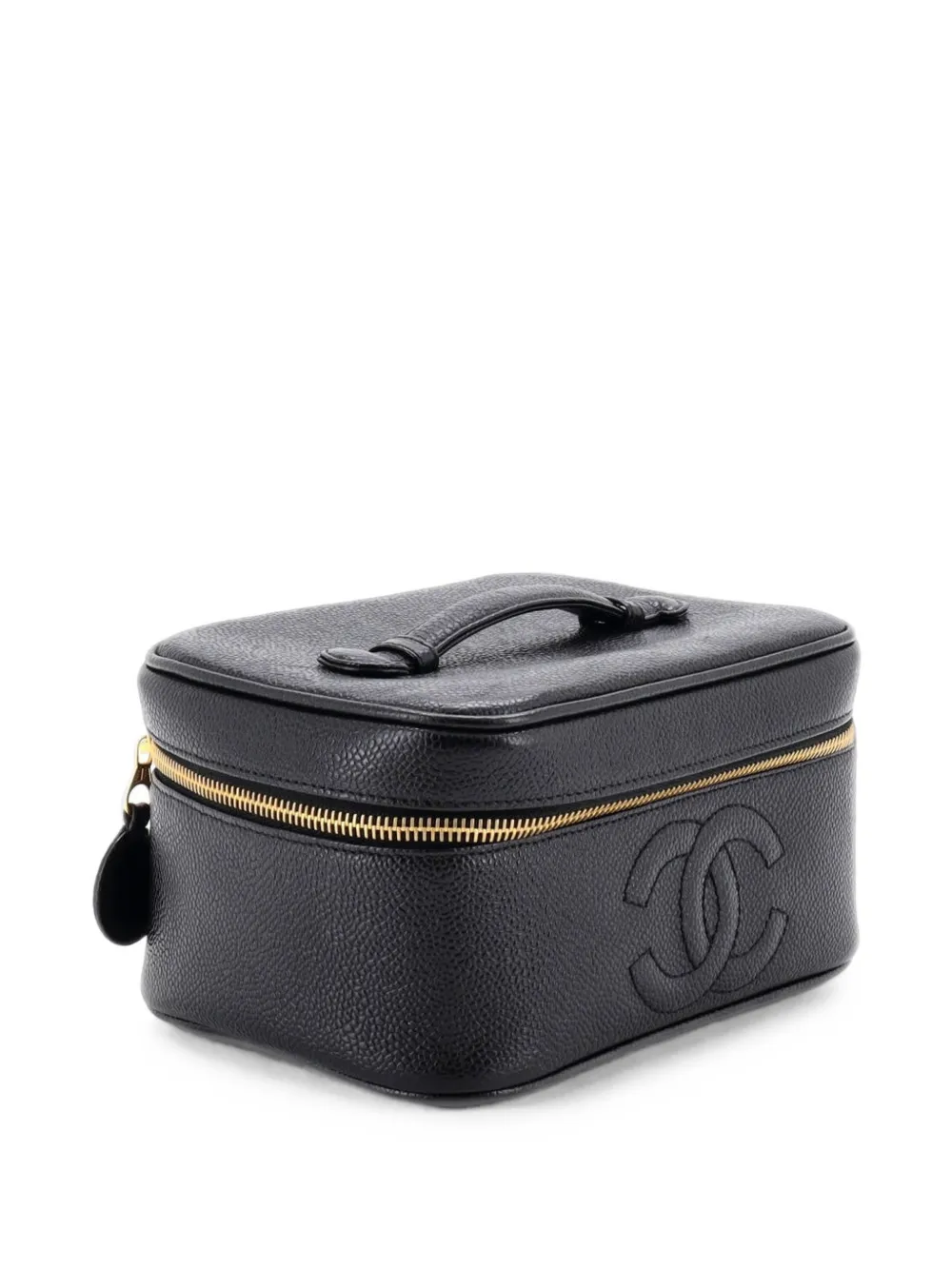 CHANEL Pre-Owned Timeless Cosmetic Case Caviar Medium pouch - Nero