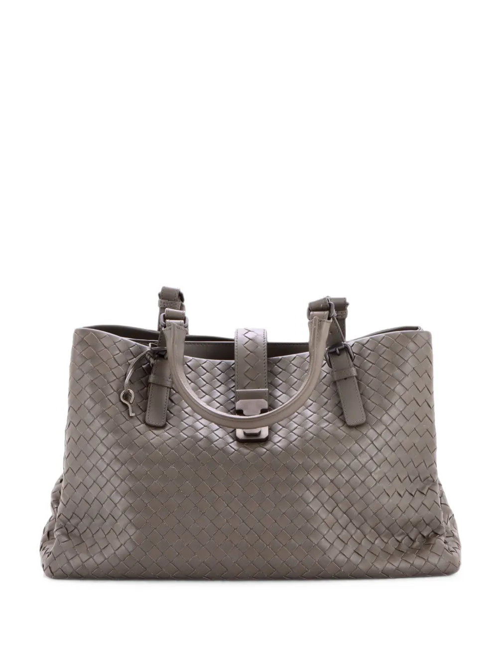 Bottega Veneta Pre-Owned cabas Roma Intrecciato Nappa médium - Gris