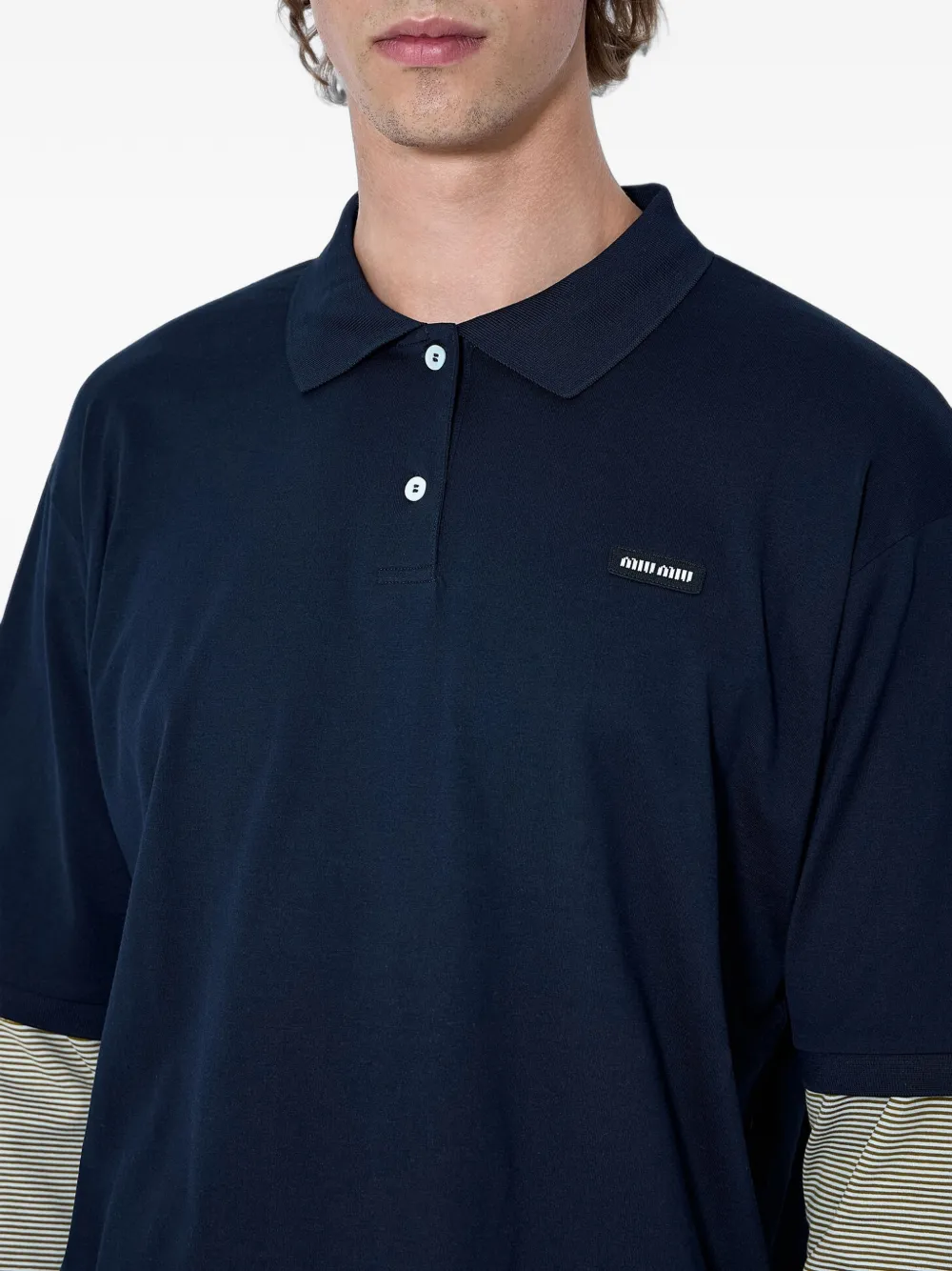 Miu Jersey poloshirt Blauw