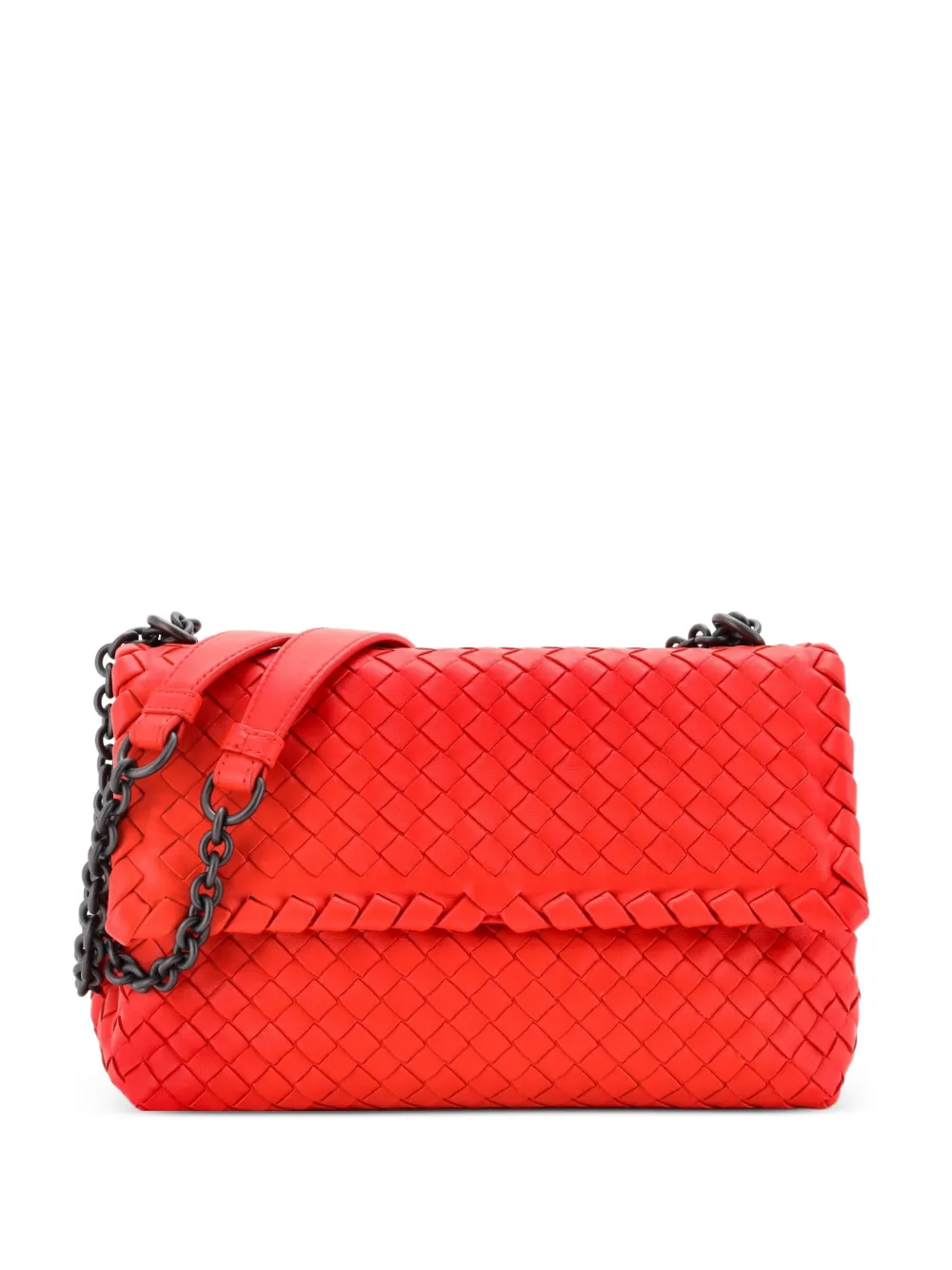 Bottega Veneta Pre-Owned Olimpia Intrecciato Nappa Small crossbody bag - Red