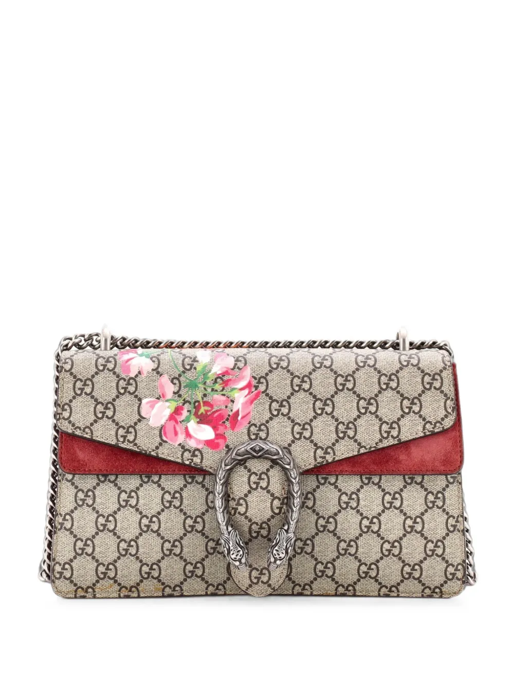 Gucci Pre-Owned Dionysus Bag Blooms Print GG Coated Canvas Small shoulder bag - Brown