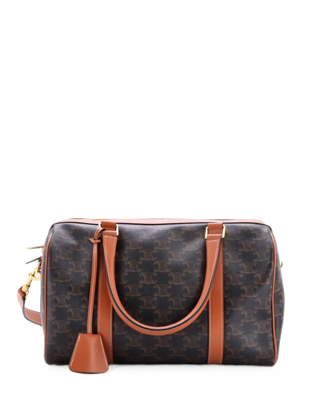 Celine Pre-Owned Convertible Duffle Bag Triomphe Coated Canvas Large travel bag – Brown