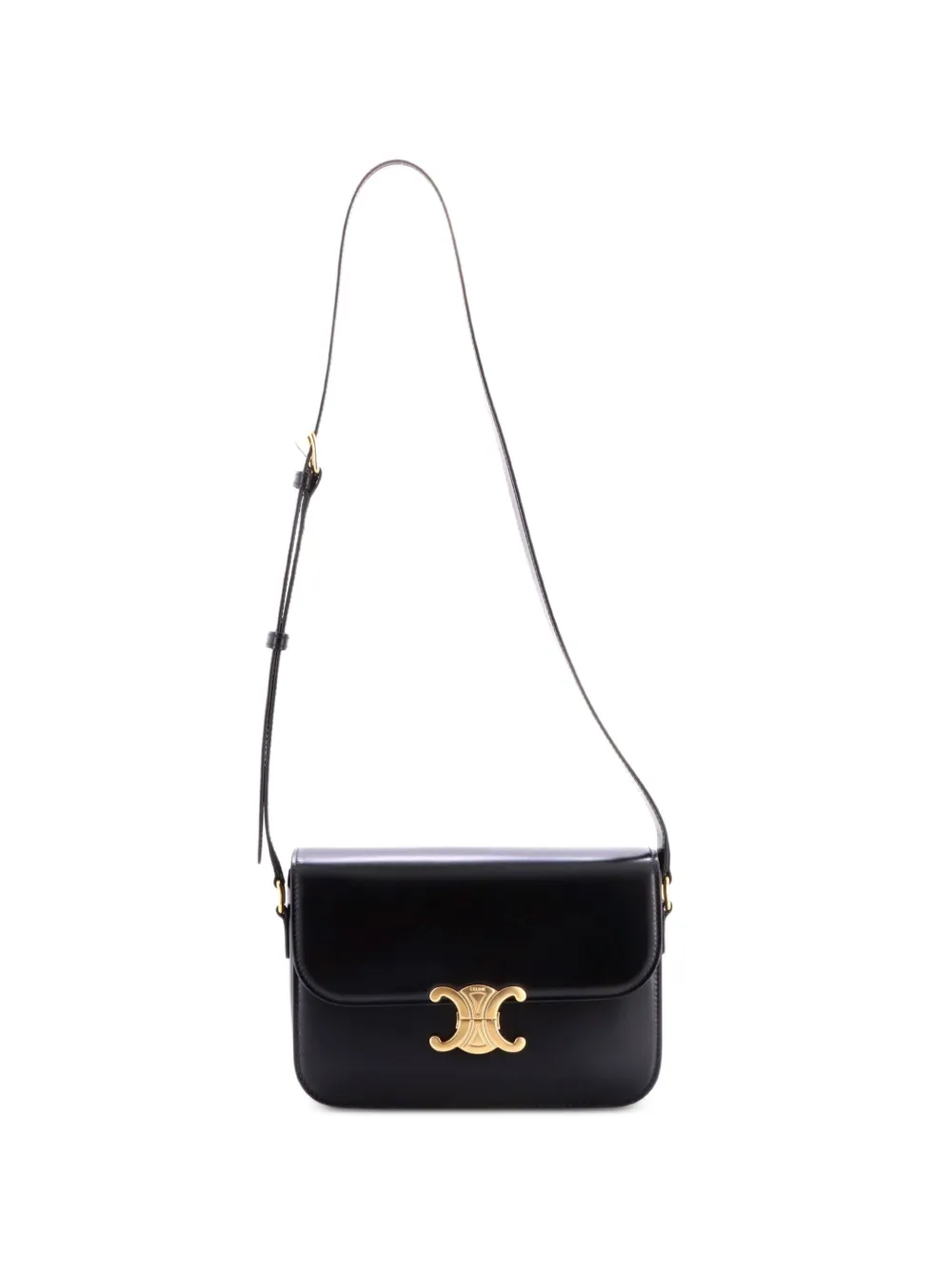 Celine Pre-Owned Triomphe Shoulder Bag Smooth Calfskin Medium crossbody bag - Black