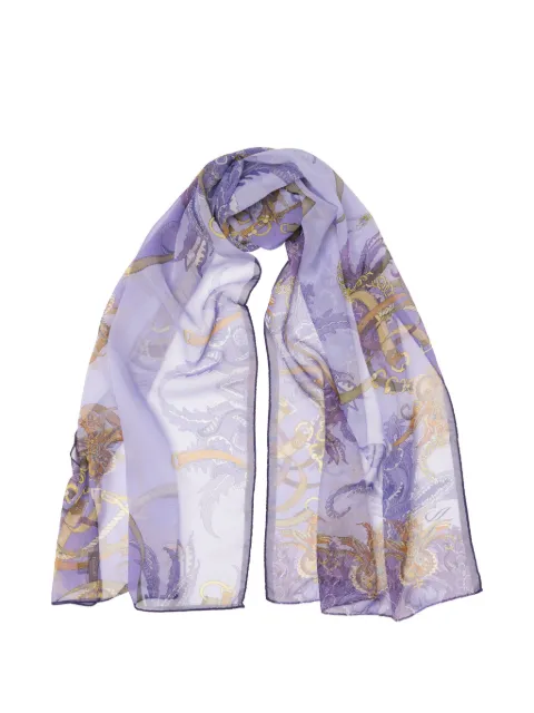 Elizabetta Alessandra equestrian-print silk scarf