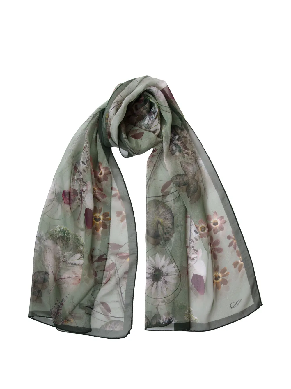 Elizabetta Botanica floral-print scarf - Verde