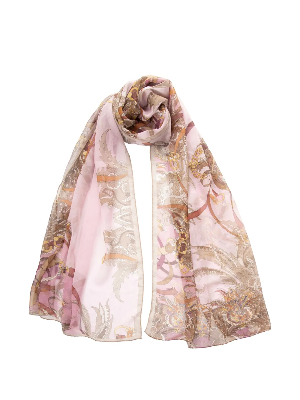 Elizabetta Alessandra equestrian-print scarf - Rosa