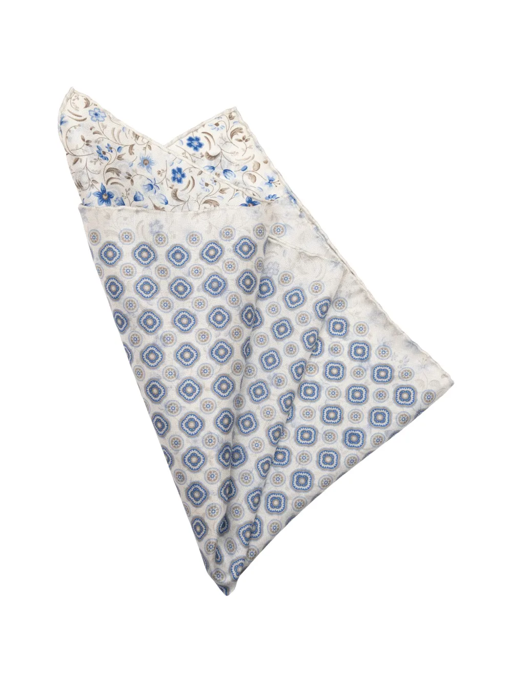 Elizabetta Italo pochet met bloemenprint en medaillon-print Blauw