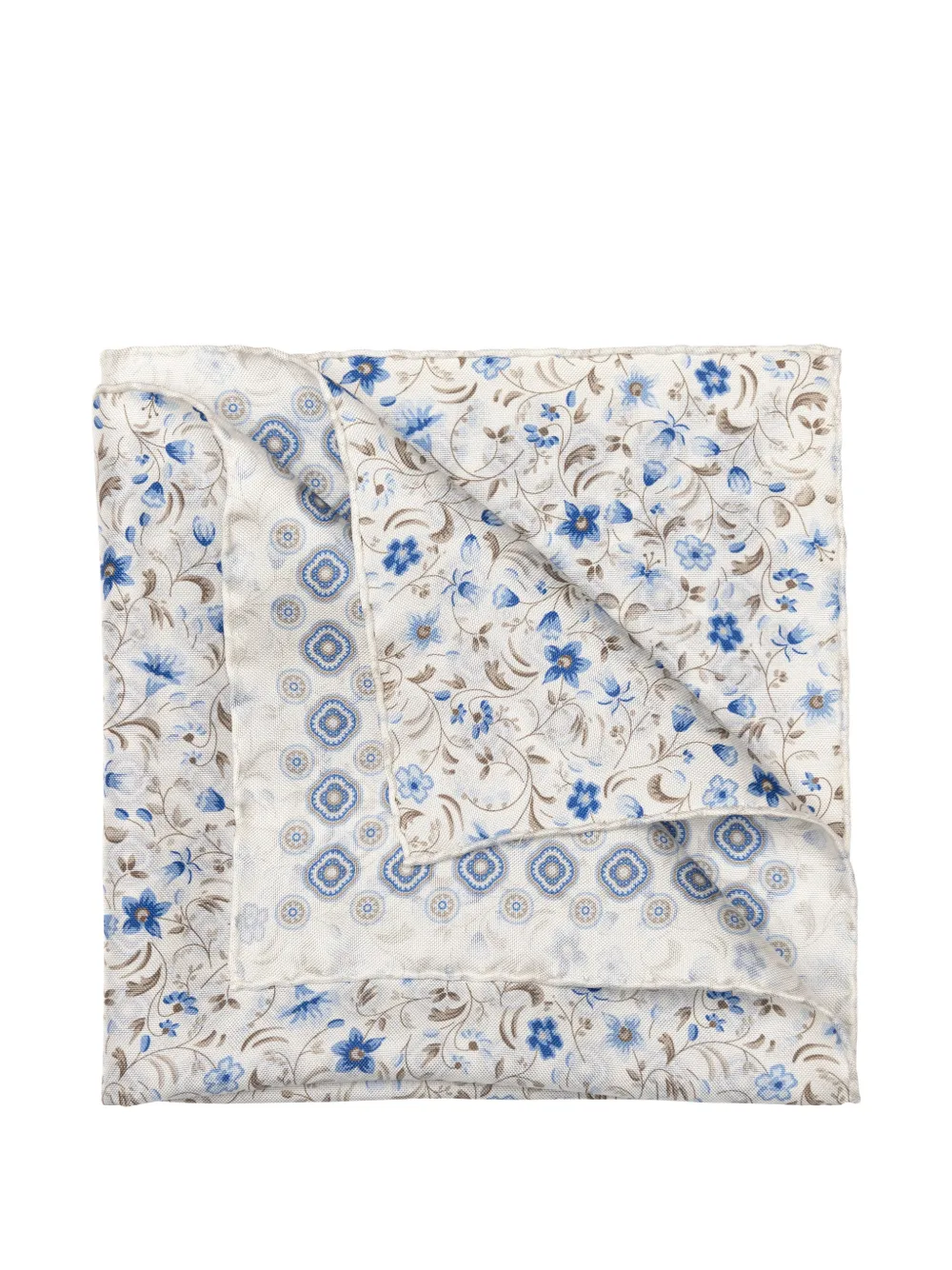 Elizabetta Italo pochet met bloemenprint en medaillon-print Blauw