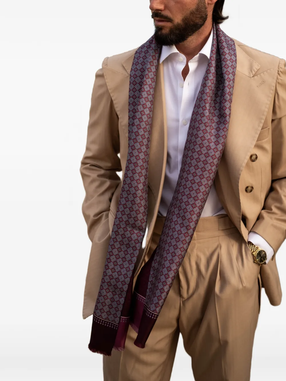 Elizabetta Palazzo sjaal met medaillon-print Rood
