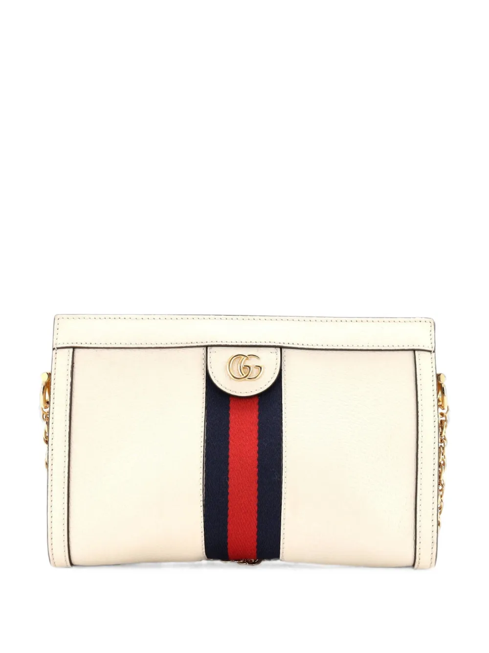 Gucci Pre-Owned Ophidia Chain Shoulder Bag Leather Small crossbody bag - Neutrals