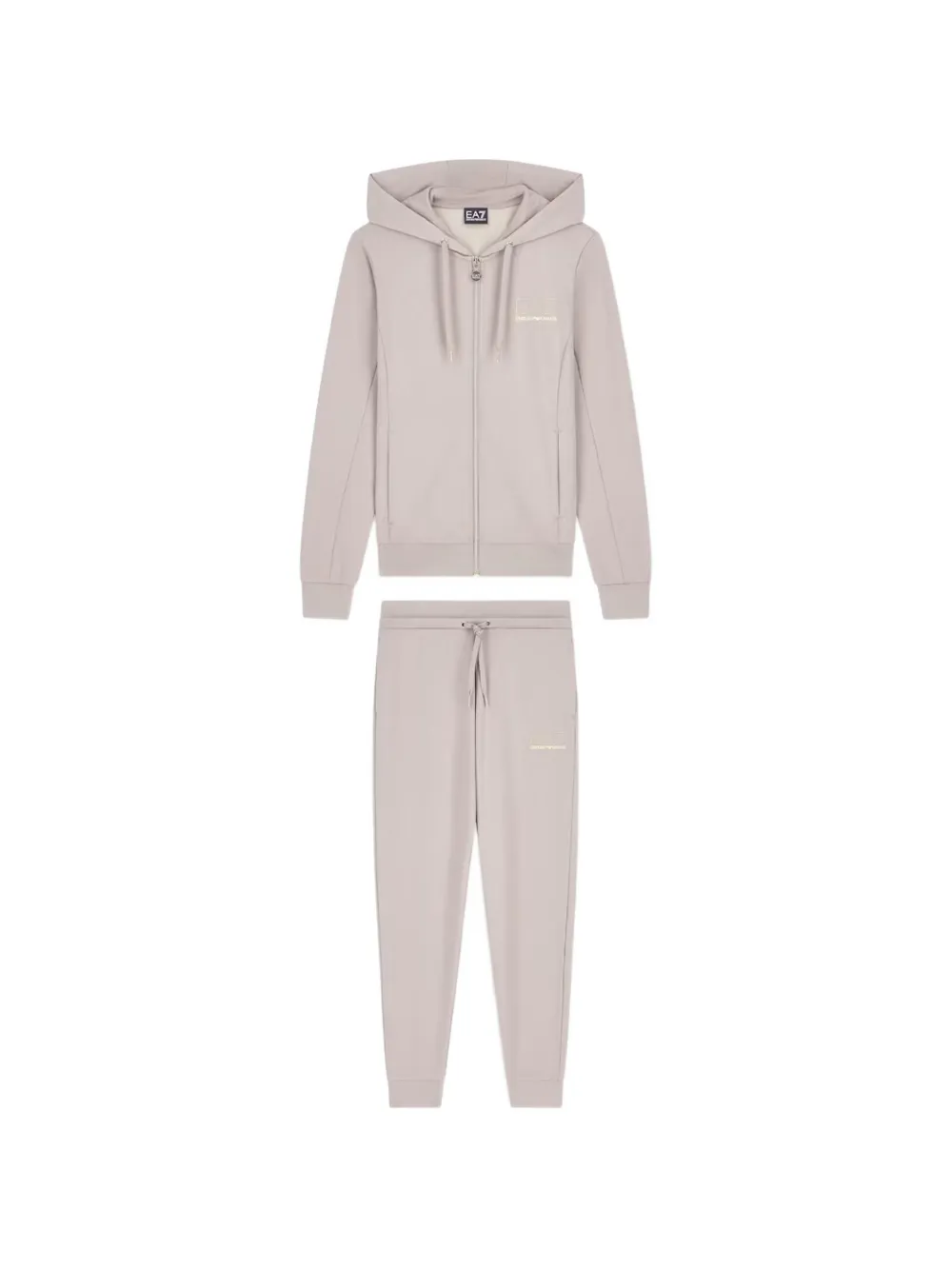 Ea7 Emporio Armani logo hoodie and trousers tracksuit - Grigio