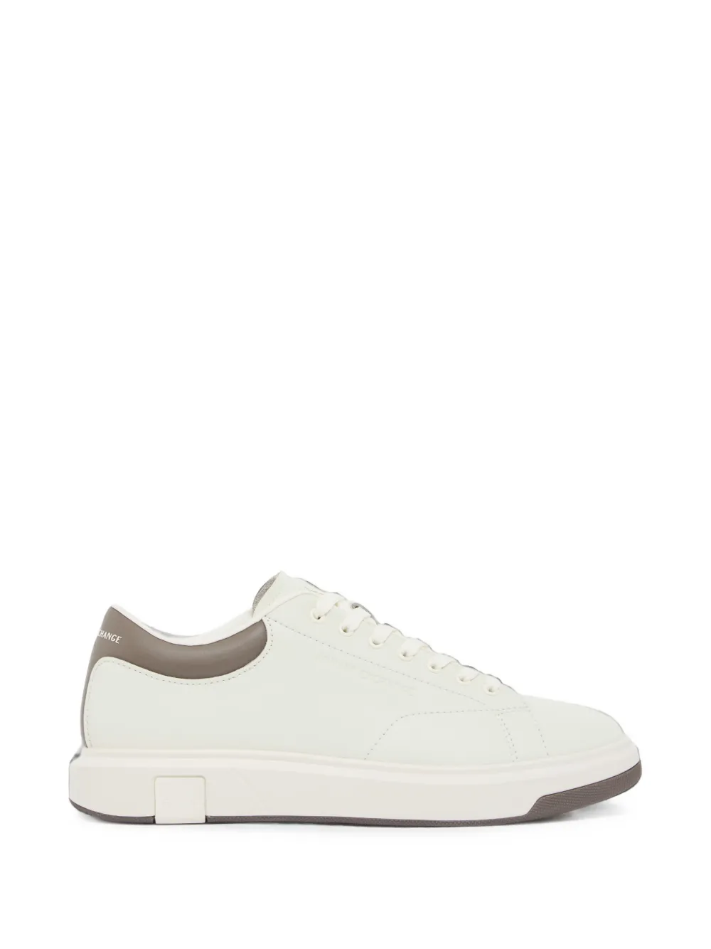 Armani Exchange logo-embossed leather sneakers - Weiß