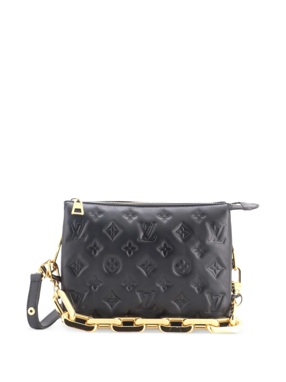 Louis Vuitton Pre-Owned Coussin Bag Monogram Embossed Lambskin BB crossbody bag - Black