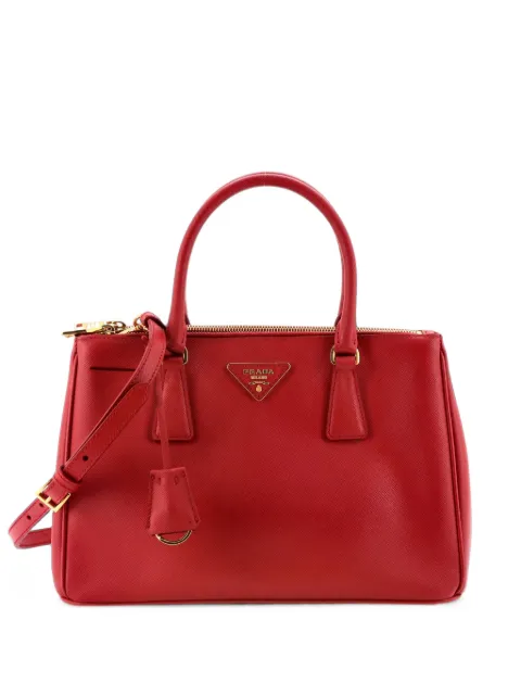 Prada Pre-Owned Double Zip Lux Saffiano Leather Small tote bag