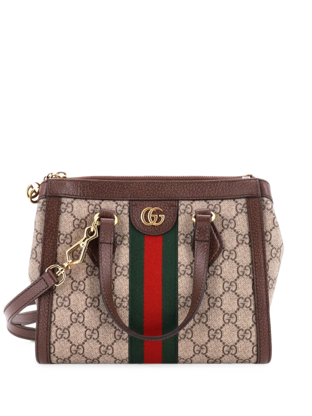Gucci Pre-Owned Ophidia Top Handle GG Coated Canvas Small tote bag - Marrone