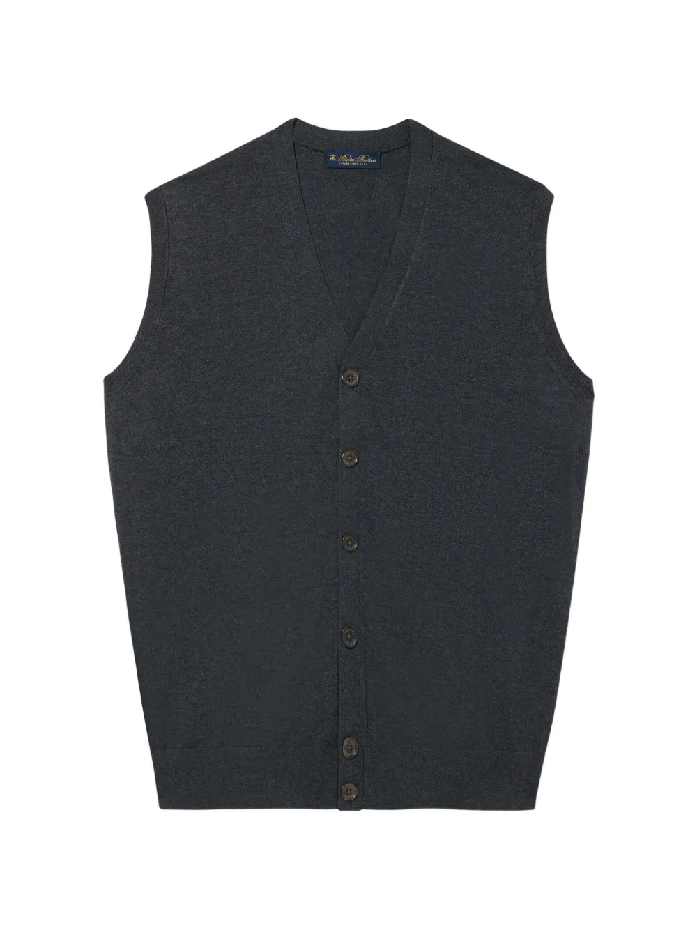 Brooks Brothers button-front V-neck cardigan vest - Grigio