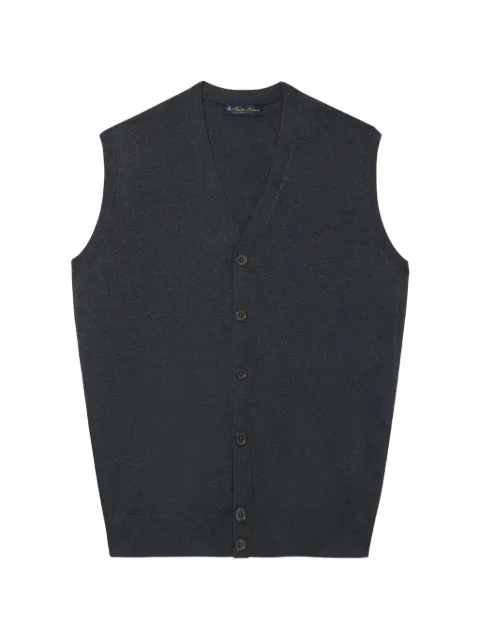Brooks Brothers button-front V-neck cardigan vest