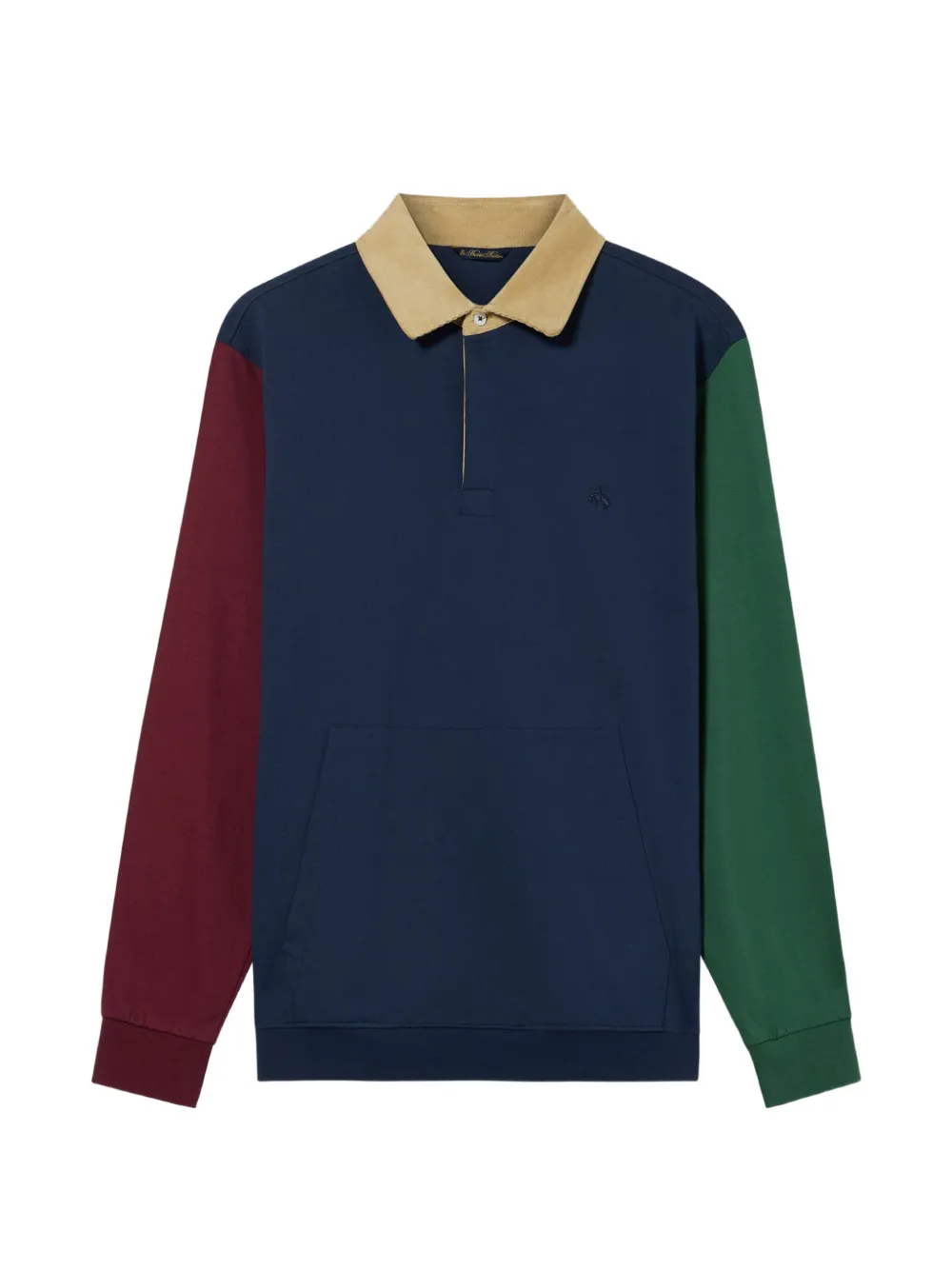 Brooks Brothers color-block corduroy-collar sweatshirt - Blu