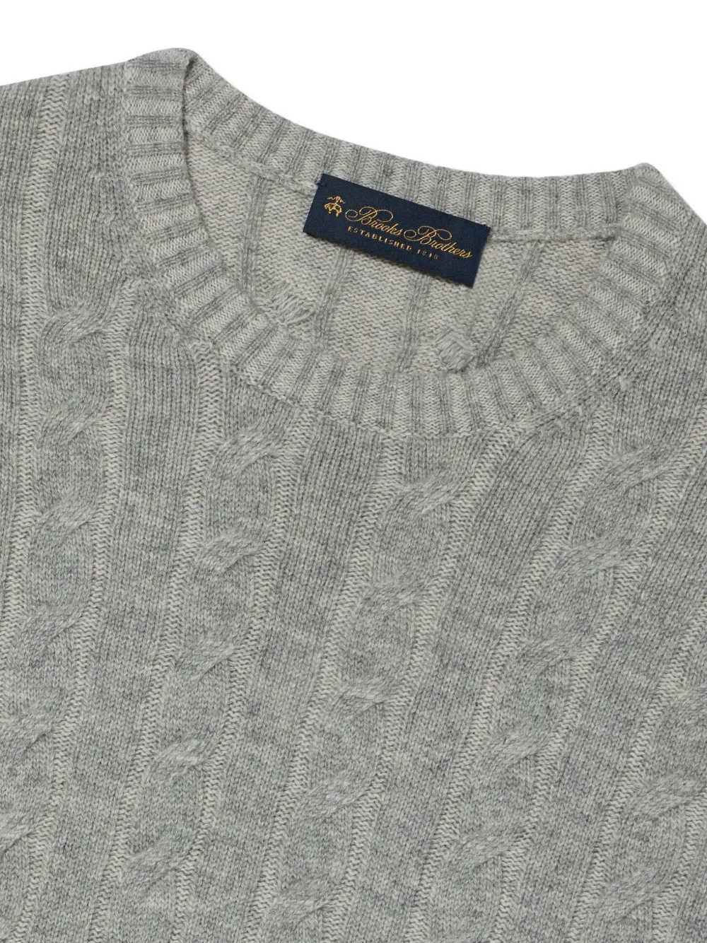 Brooks Brothers Kabelgebreide trui Grijs