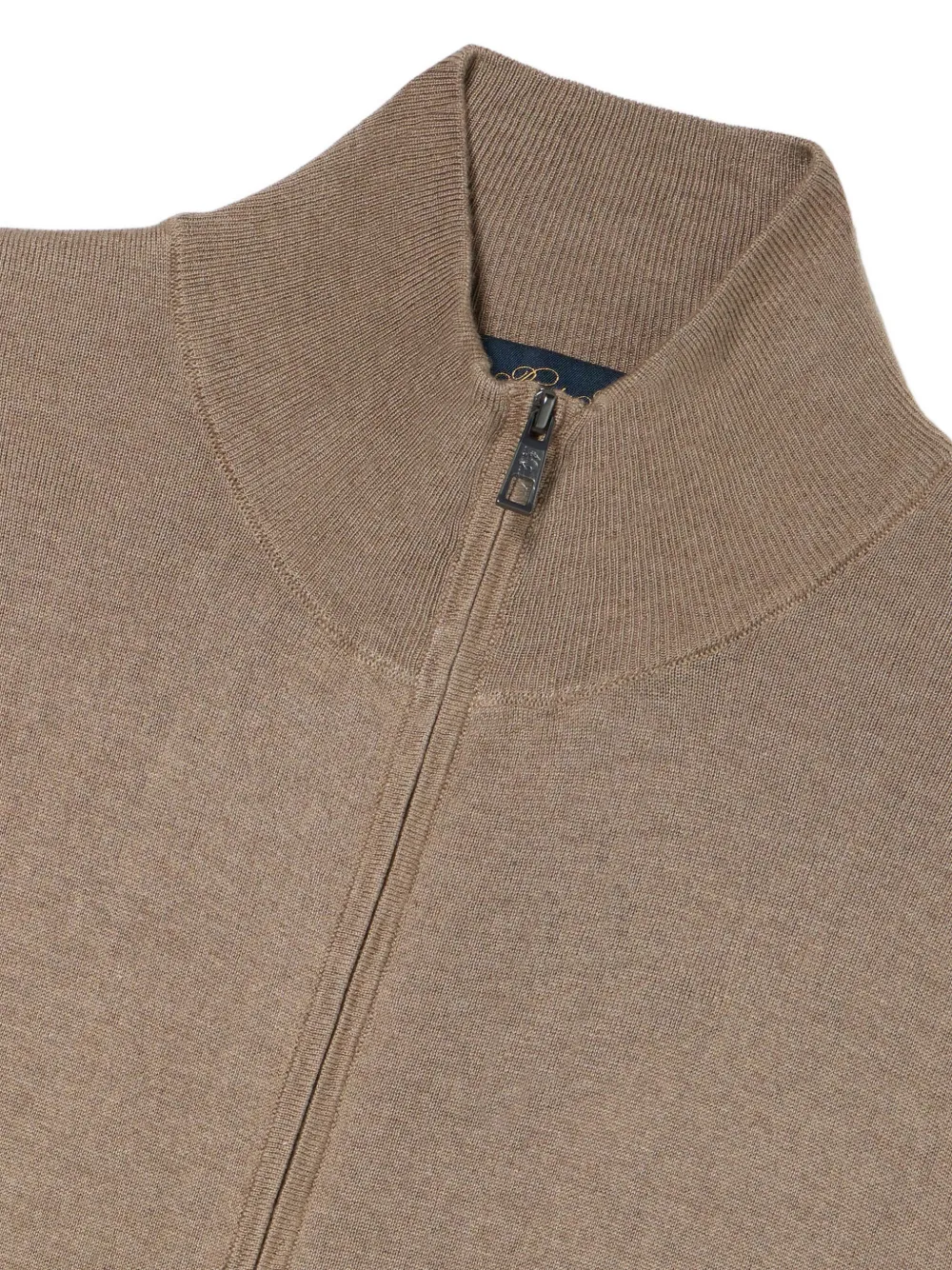 Brooks Brothers Vest met volledige rits en hoge hals Beige