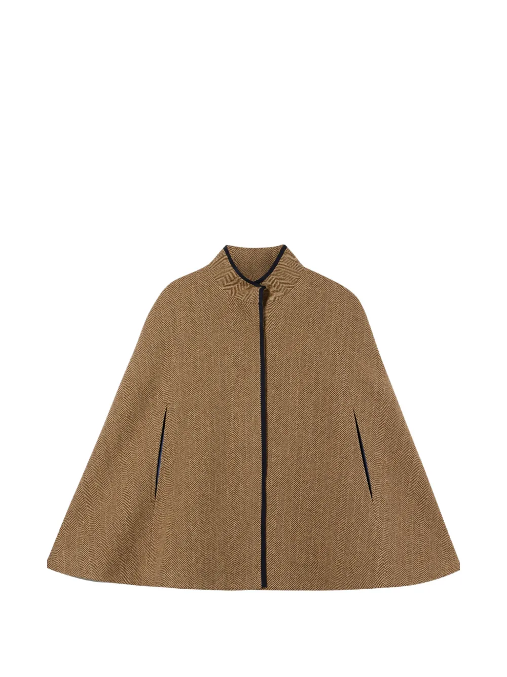 Brooks Brothers cape à chevrons et finitions en gros-grain - Marron Brooks Brothers cape à chevrons et finitions en gros-grain - Marron