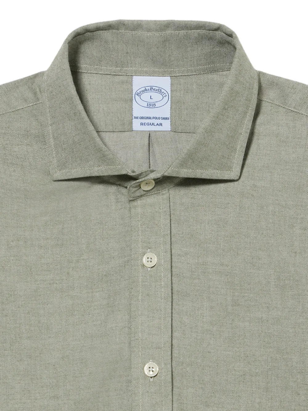 Brooks Brothers Katoenen overhemd met gespreide kraag Groen