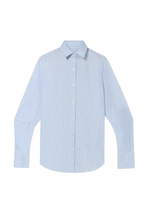 Brooks Brothers stripe-print logo-embroidered shirt