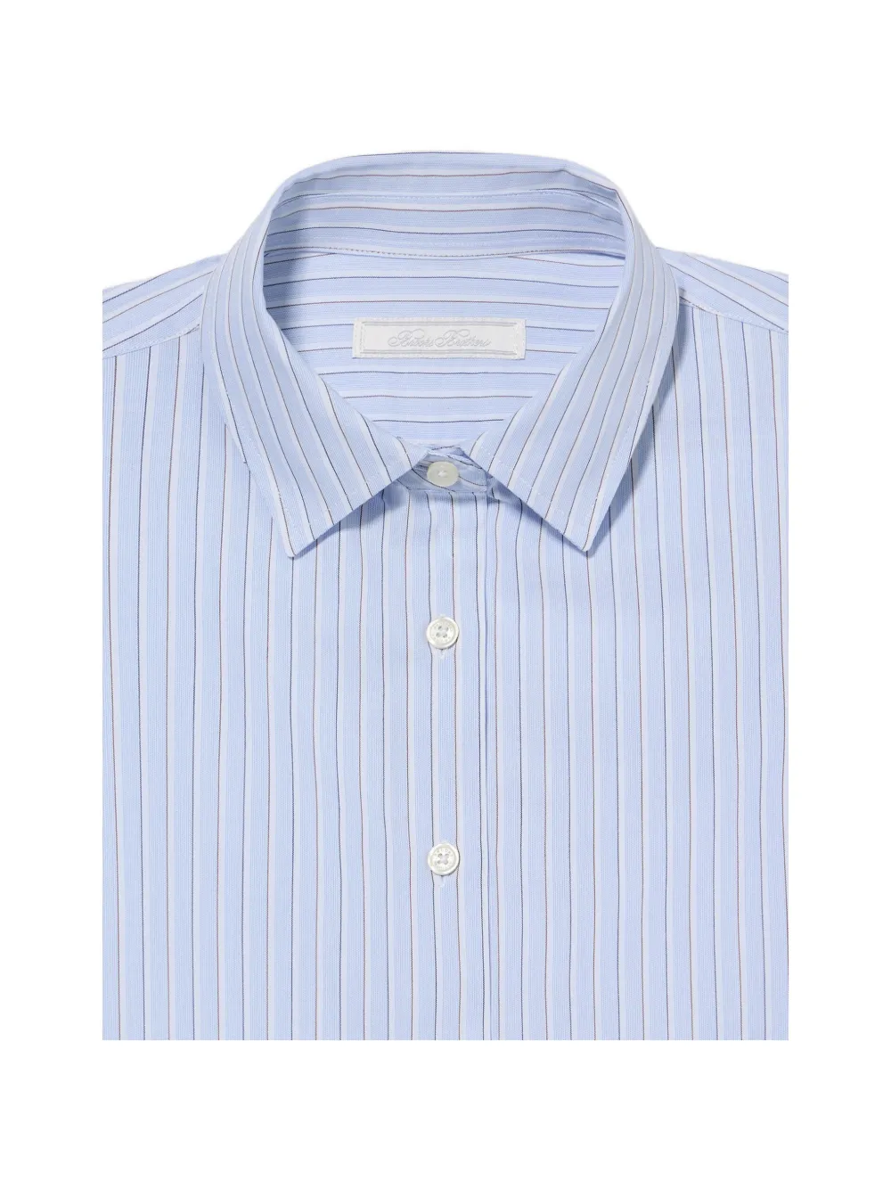 Brooks Brothers Gestreepte blouse met geborduurd logo Blauw