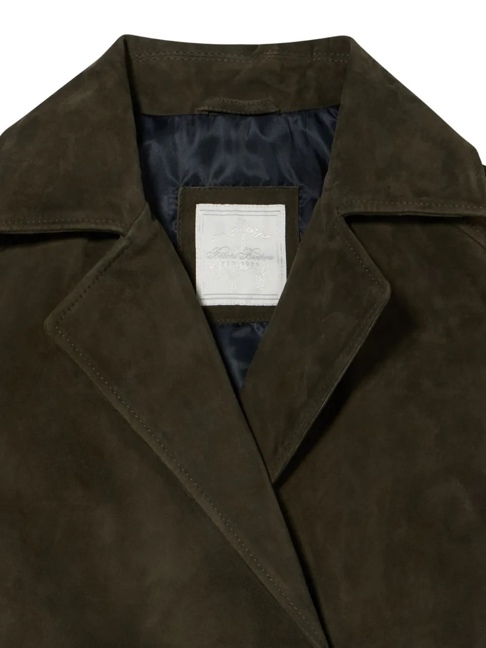 Brooks Brothers Suède jack met dubbele rij knopen Groen