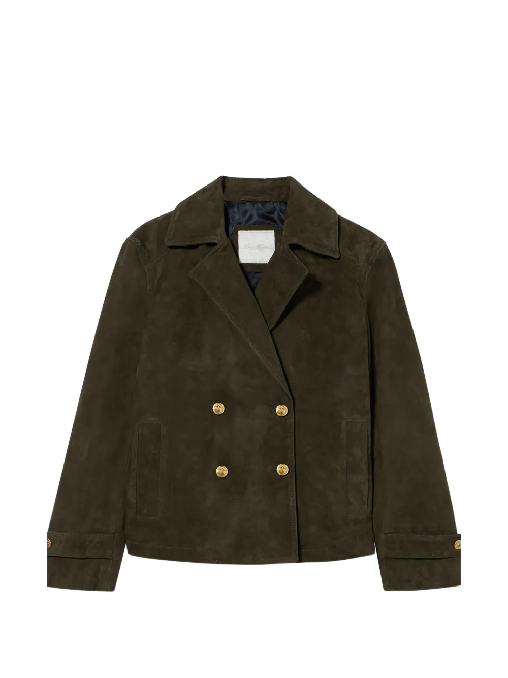 Brooks Brothers double-breasted suede jacket - Verde