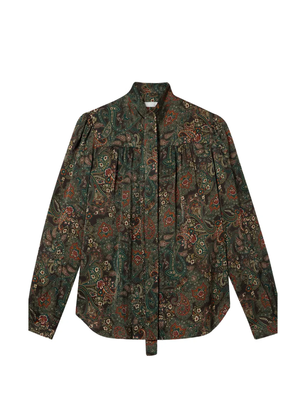 Brooks Brothers blouse à imprimé cachemire et col façon foulard - Marron